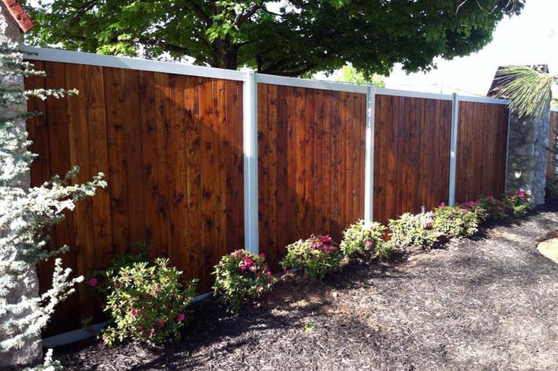 Stained Wood Fence